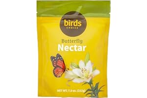 Birds Choice Butterfly Nectar, 7.5 oz Resealable Pouch | Makes Up to 6 Cups of Nectar for Flutterby Feeder | Easy Mix Concentrate Blend of Glucose & Fructose to Help Attract Butterflies