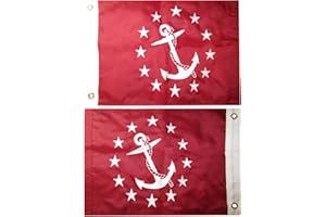 AMERICAN WHOLESALE SUPERSTORE 12x18 Vice Commodore Red 12"x18" Premium Quality Heavy Duty Double Sided Nylon Embroidered Flag