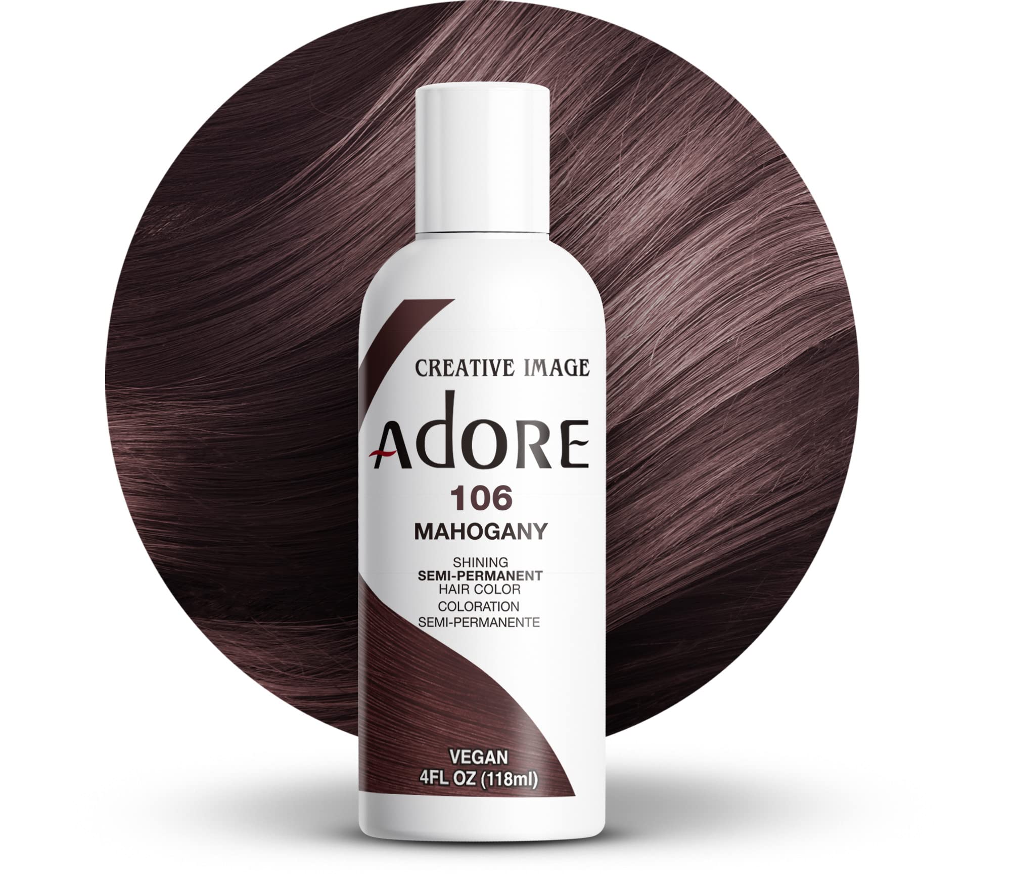 Adore Shining Semi Permanent Hair Colour, 106 Mahogany