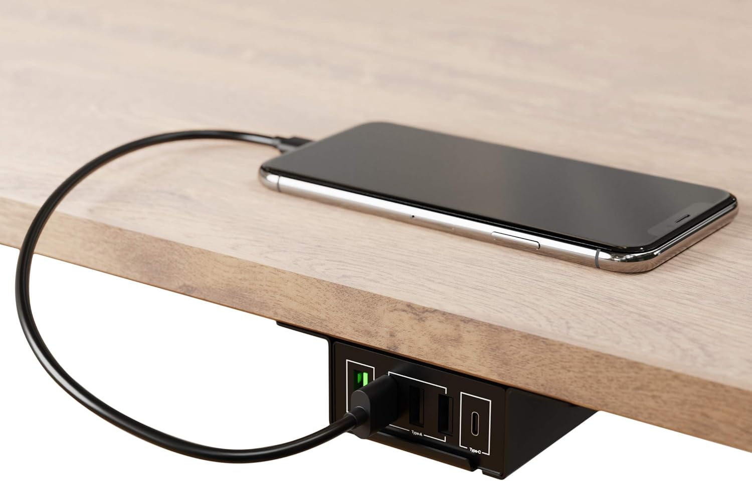 HumanCentric Under Desk USB Charging Hub (Black) Under Desk USB