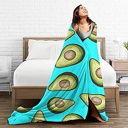 Avocado Blanket Tropical Flannel Throw Bed Blankets