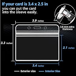 KTRIO 10 Pack Clear ID Card Holders, 3.3 X 3.9