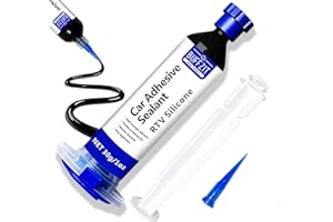 BUFFZIT RTV Silicone Adhesive Sealant – 100% Silicone Waterproof Caulk, Strong Bond, Shrink & Crack Proof – Automotive Gaskets, Engine, Sunroof, Headlights, Windows & Home Repairs (Black, 30g/1oz)