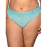 Curvy Couture womens Sheer Whisper High Cut Brief Panty