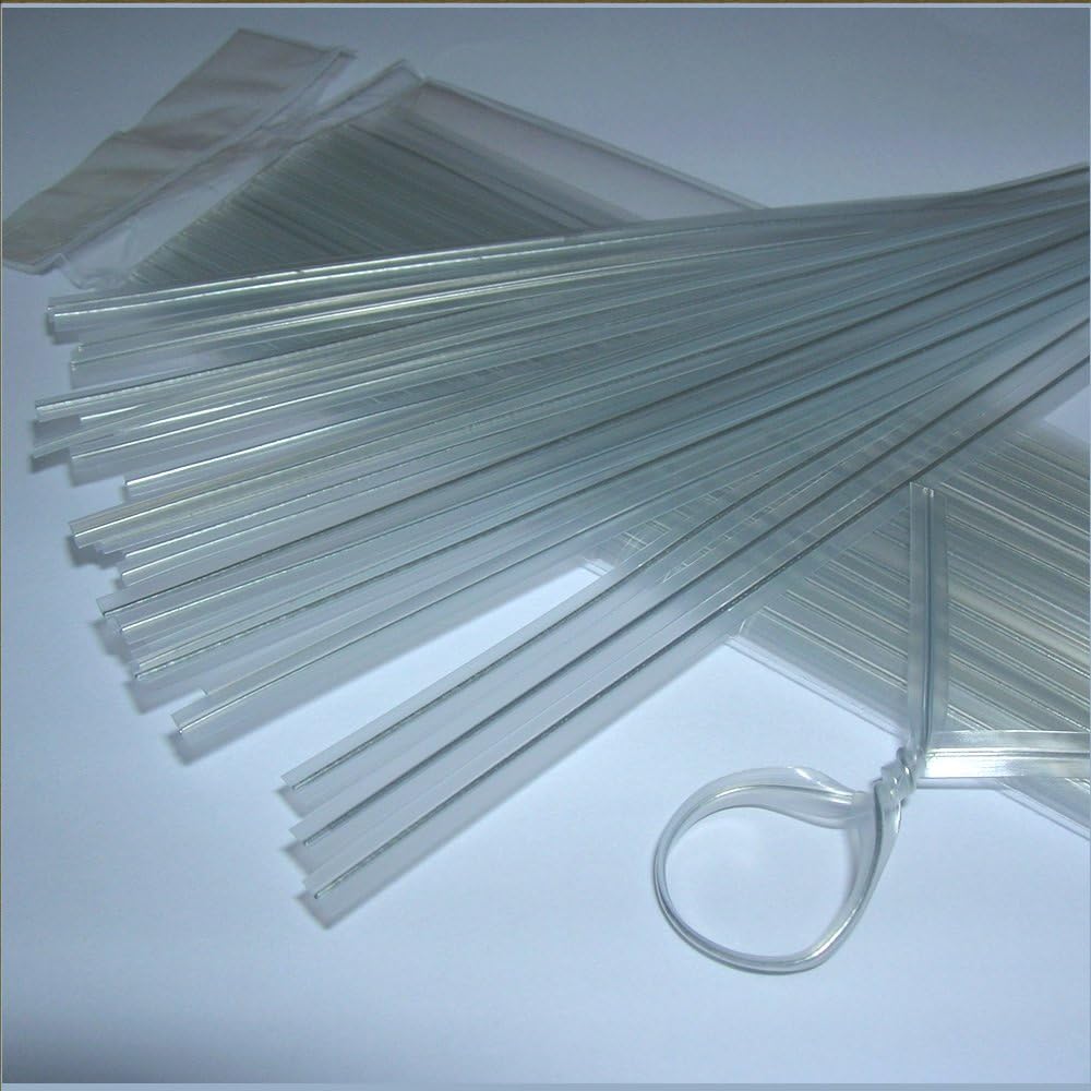 Weststone100pcs 5"(12.7cm) Plastic Clear Twist Ties - Flat