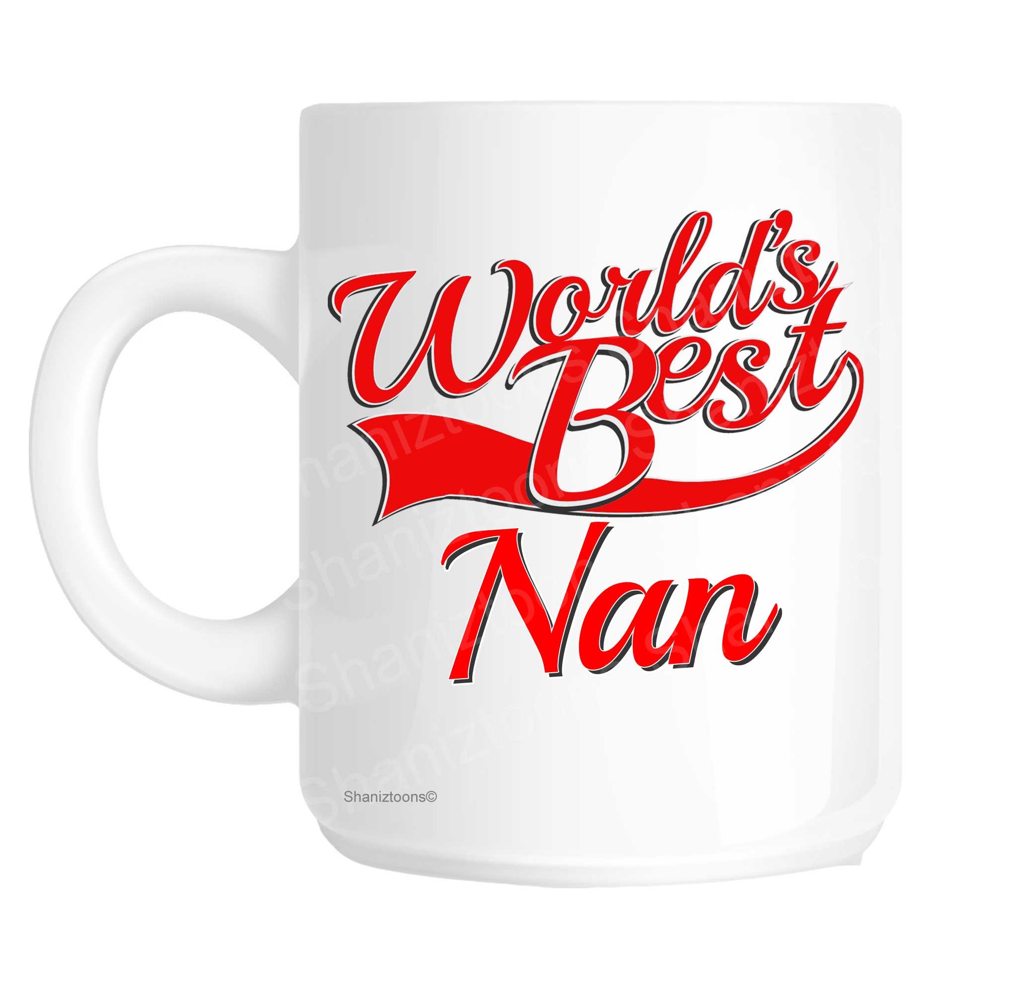 Nan World's Best Red Mother's Day Novelty Gift Mug
