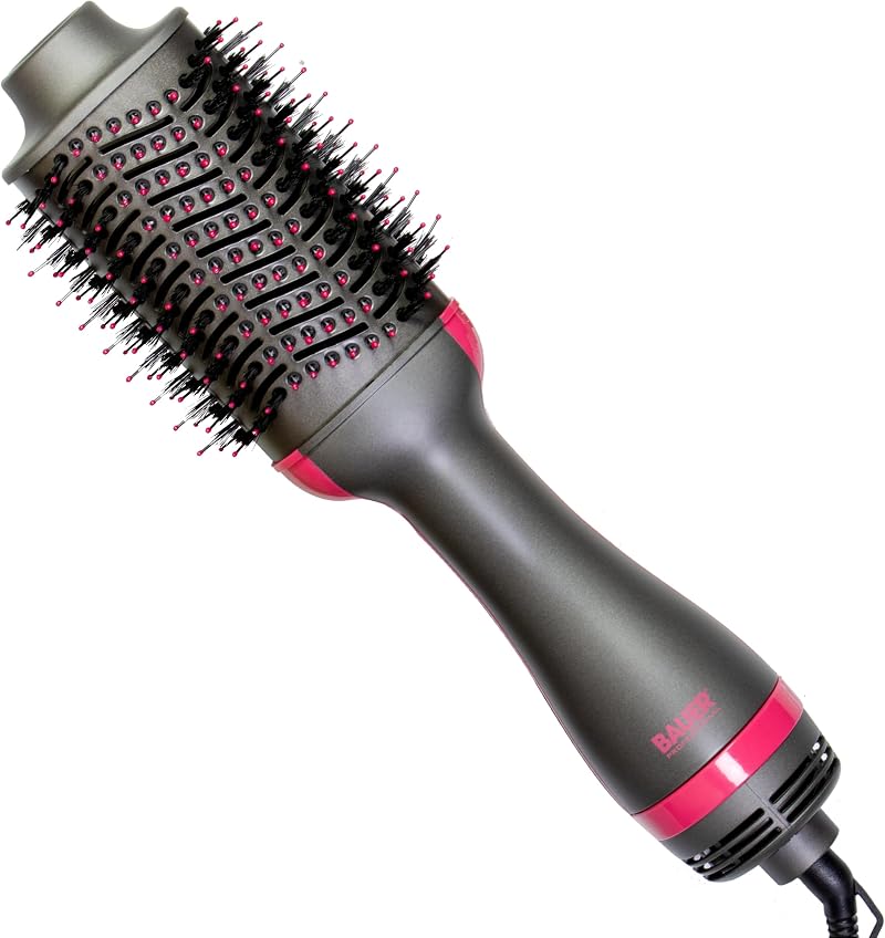 Bauer Professional 3-in-1 Hot Air Blow Dry Brush Ionic Detangler 1200W