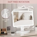 Funtouch Large Lighted Vanity Mirror 88 LEDs 10X Magnification 360° view 5