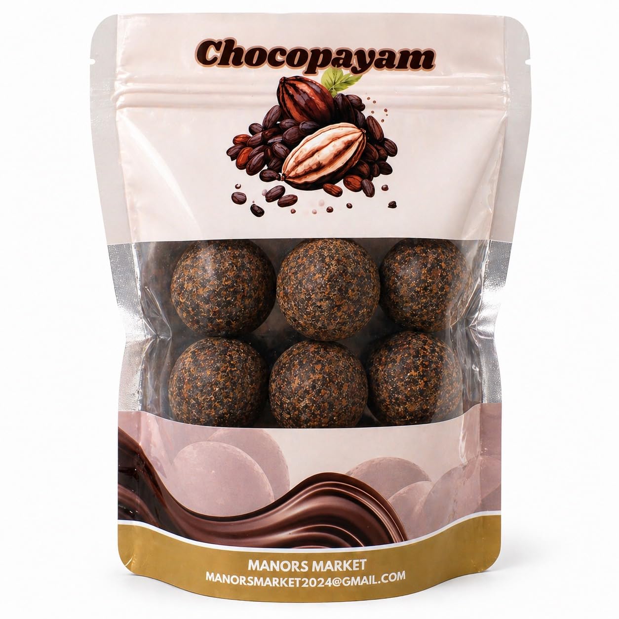 Bolas de chocolate haitiano (paquete de 6) – Auténtico Boul Chokola Ayisyen – Mezcla natural de bebida de cacao oscuro – Chocolate caliente tradicional – Sabor rico y puro de cacao