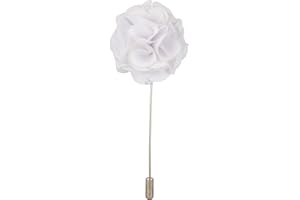 Knighthood Lapel Pin For Men White Bunch Flower Lapel Pin Brooch White Boutonniere Pin with Gift Box Suit Wedding Groom