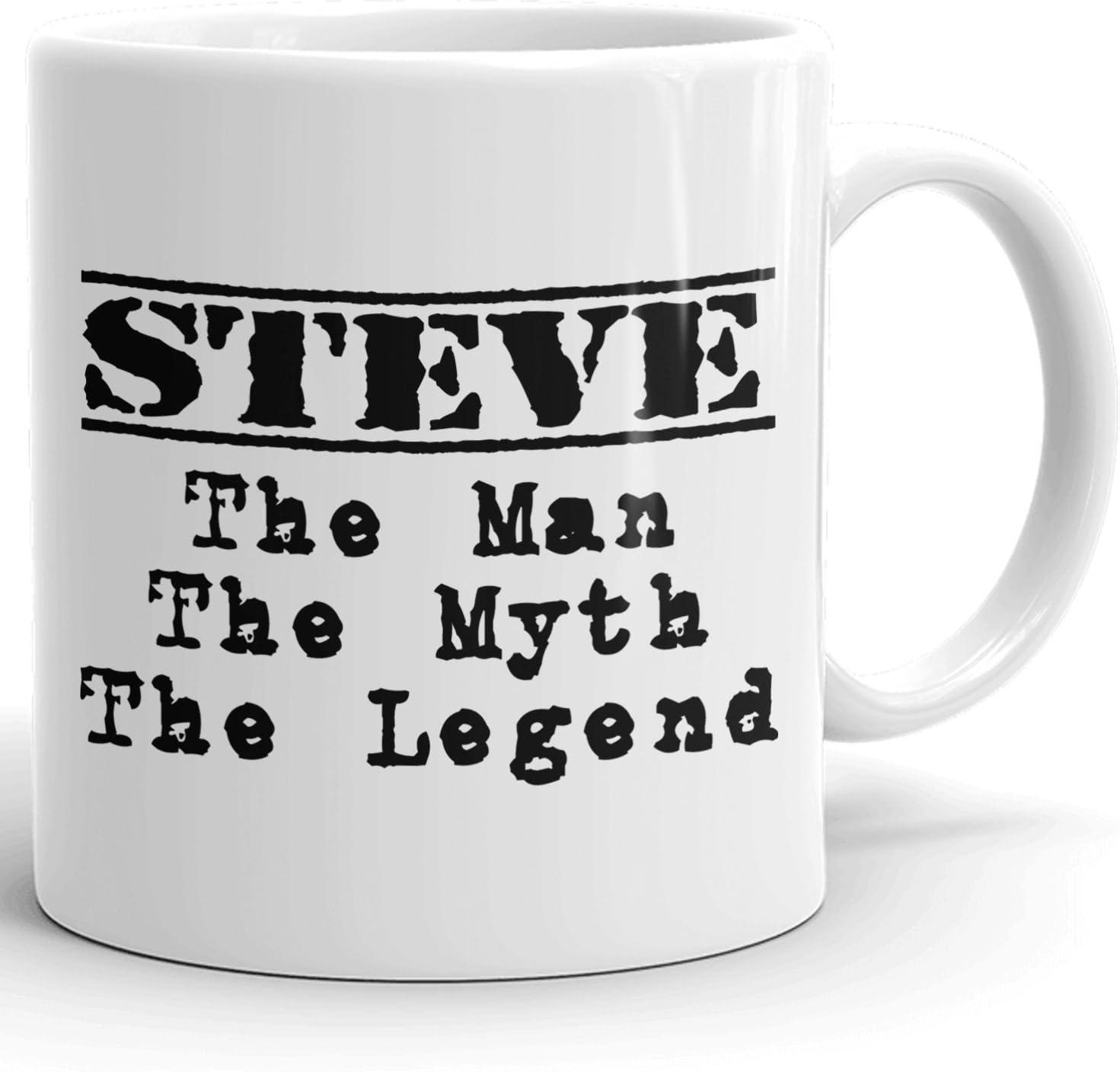 MugMax The Man the Myth The Legend D1 Ceramic Coffee Mug Personlised Steve White 11 oz