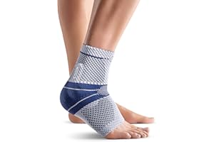 Bauerfeind - MalleoTrain - Ankle Support Brace - Helps Stabilize the Ankle Muscles and Joints For Injury Healing and Pain Relief - Right Foot - Size 4 - Color Titan