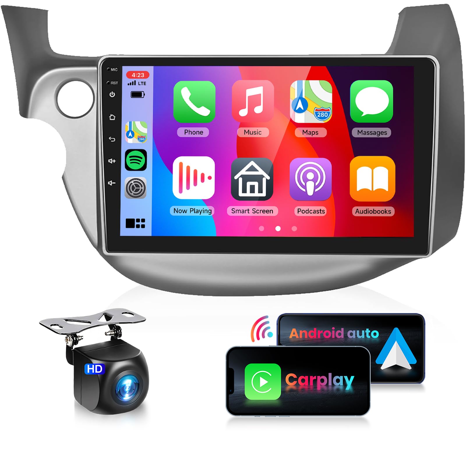 Photo 1 of ?Built-in DSP? Car Stereo for Honda Fit 2008-2013 Radio, Car Play Android Auto, GPS Chip WIFI Mirror Link 5.0Bluetooth FM/RDS 26UIs Split Screen SWC AHD Backup Camera 2G+32G