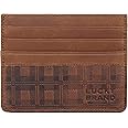 Lucky Brand Men's Slim Wallet Case | Id Window | Card Slot | Minimalist Design | Lightweight | Leather