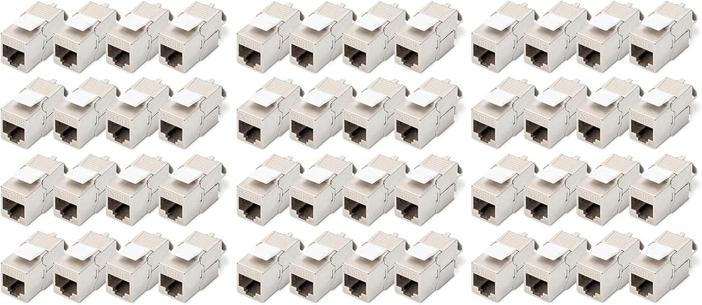 Digitus Cat-6A Shielded Keystone Module RJ45 Socket 48 pcs 500MHz 10GBase-T AWG
