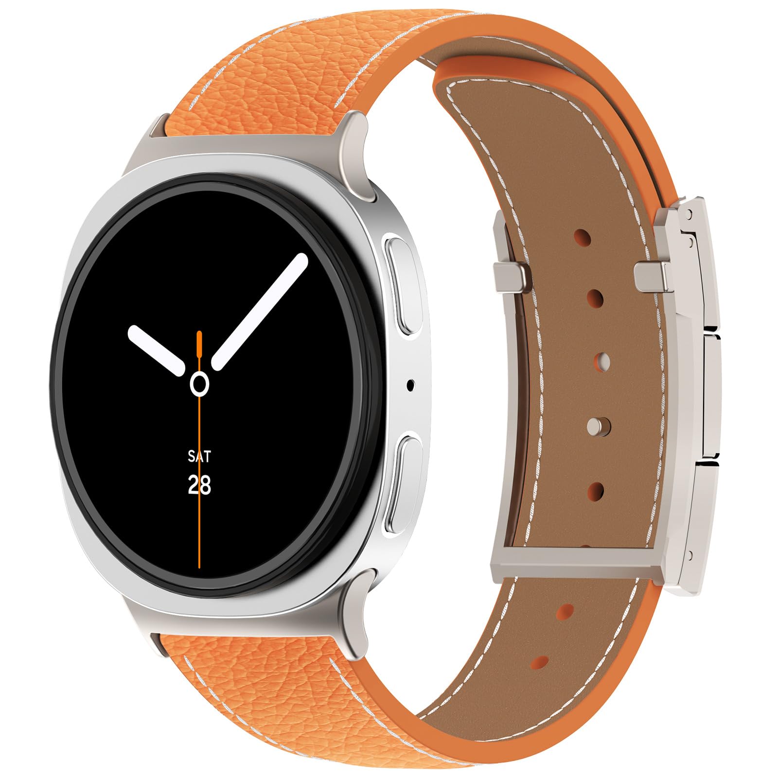 XINGYAS Leather Magnetic Watch Band Compatible with Samsung Galaxy Watch 8 Band 40mm 44mm 46mm Adjustable Watch 8 Classic Wristbands Accessories Replacement Straps for Women