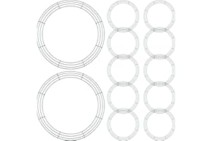 Aodaer 12 Pack 16 Inch Wire Wreath Frame, Christmas Dark Green Wire Wreath Ring, Round Metal DIY Floral Crafts Wreaths for Halloween New Year Holiday Valentines Day Decorations