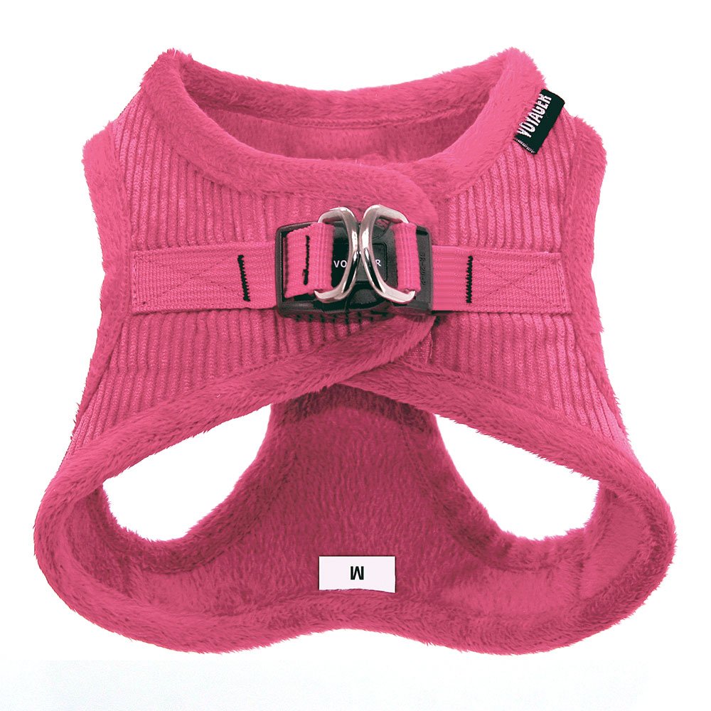 Voyager Soft Harness for Pets No Pull Vest, Best Pet Supplies, Extra Large, Fuchsia Corduroy