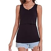 Sosolism Women's Maternity Nursing Tank Tops for Breastfeeding Shirt