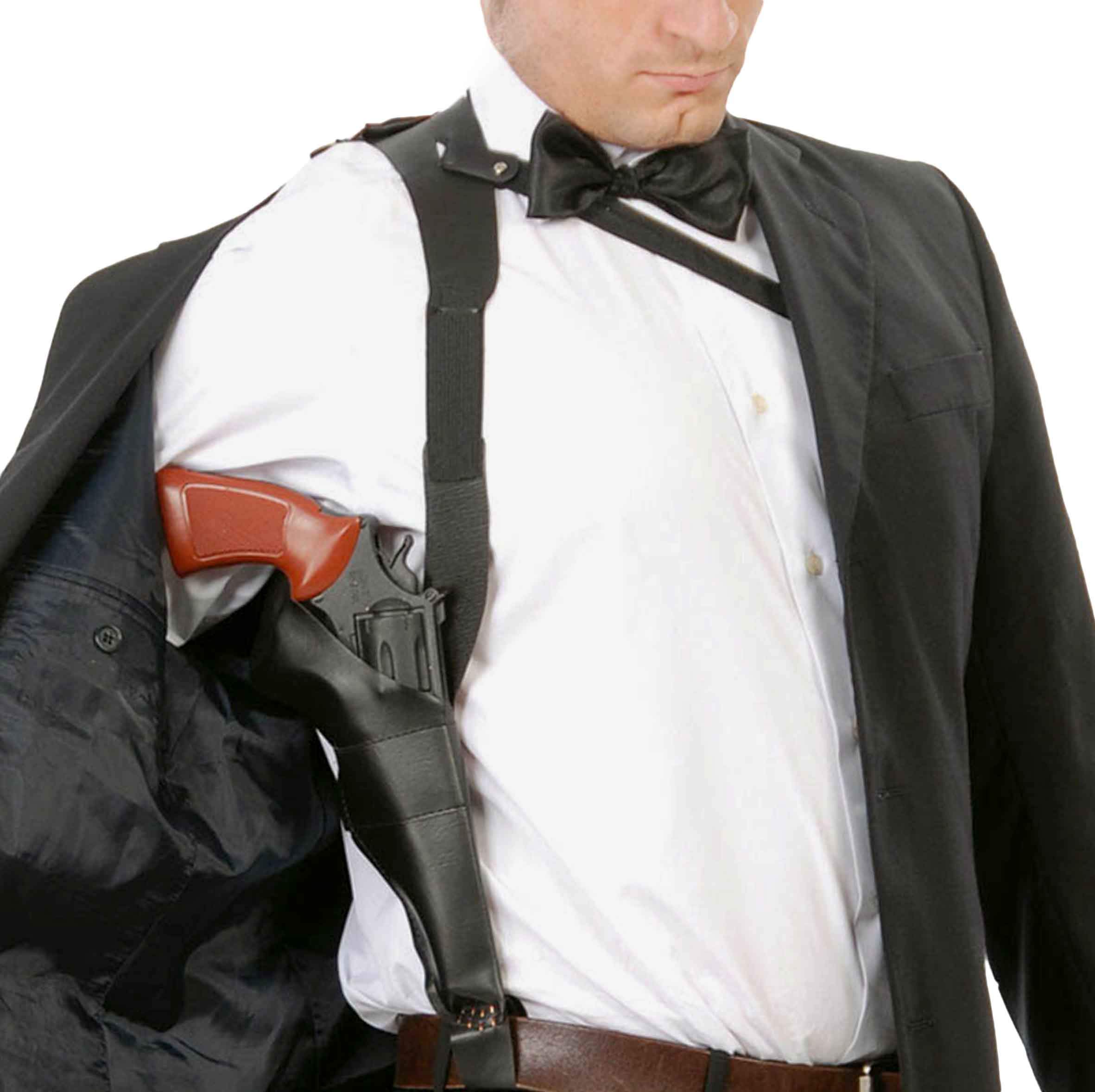 FIESTAS GUIRCA | Black Holster (One Size) - Police and 1920s Costume Accessory - Ideal for Fancy Dress Parties, Carnival and Halloween - Unisex Adult - Black