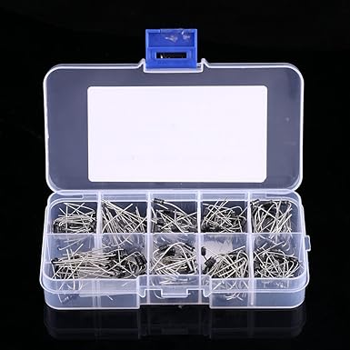 200 stücke 10 Werte Spannungsregler Diode Sortiment Elektronische Kit 1N4001~1N4007 1N5817~1N5819 mit Klarsichtbox