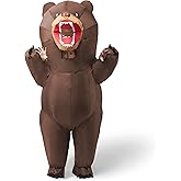 Spooktacular Creations Inflatable Costume, Brown Full Body Bear Blow Up Suit, Deluxe Funny Halloween Costume for Halloween Dress Up Themed Parties Child Size-3ft11” - 4ft7