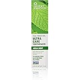 Desert Essence Natural Tea Tree Oil Ultra Care Toothpaste - Mega Mint - 6.25 Oz - Helps Soothe Gums & Reduce Plaque - Freshen