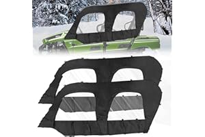 QYMOTO Teryx 4 800 Soft Door Set, Canvas Upper Side Doors Compatible with Kawasaki Teryx 800 Accessories with Heavy Duty Zipper Open Window, Stop Cold, Rain,Dust and Debris Outdoor