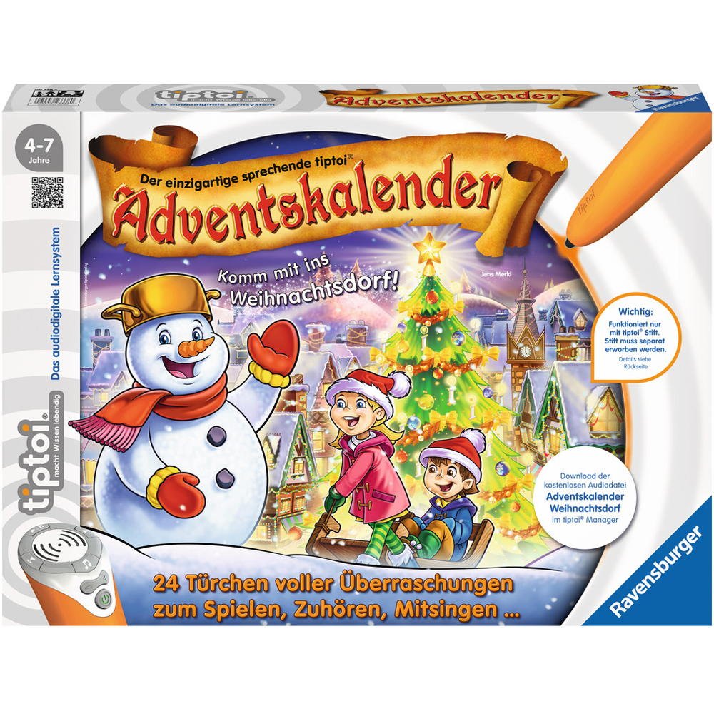 Ravensburger 00778 tiptoi Advent Calendar - the Christmas Village