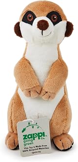 Zappi Co Meerkat 20 cm Plush Toy Realistic Soft Cuddly Animal view 2