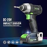 GALAX PRO D6001 20V Cordless Drill Driver Impact Combo Kit 1.3Ah Battery view 2