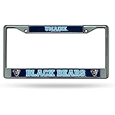 Rico Industries NCAA Maine Black Bears 12" x 6" Silver Chrome Frame W' Decal Insert Car/Truck/SUV Auto Accessory
