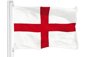 G128 England English Flag | 3x5 Ft | LiteWeave Pro Series Printed 150D Polyester | Country Flag, Indoor/Outdoor, Vibrant Colors, Brass Grommets, Thicker and More Durable Than 100D 75D Polyester