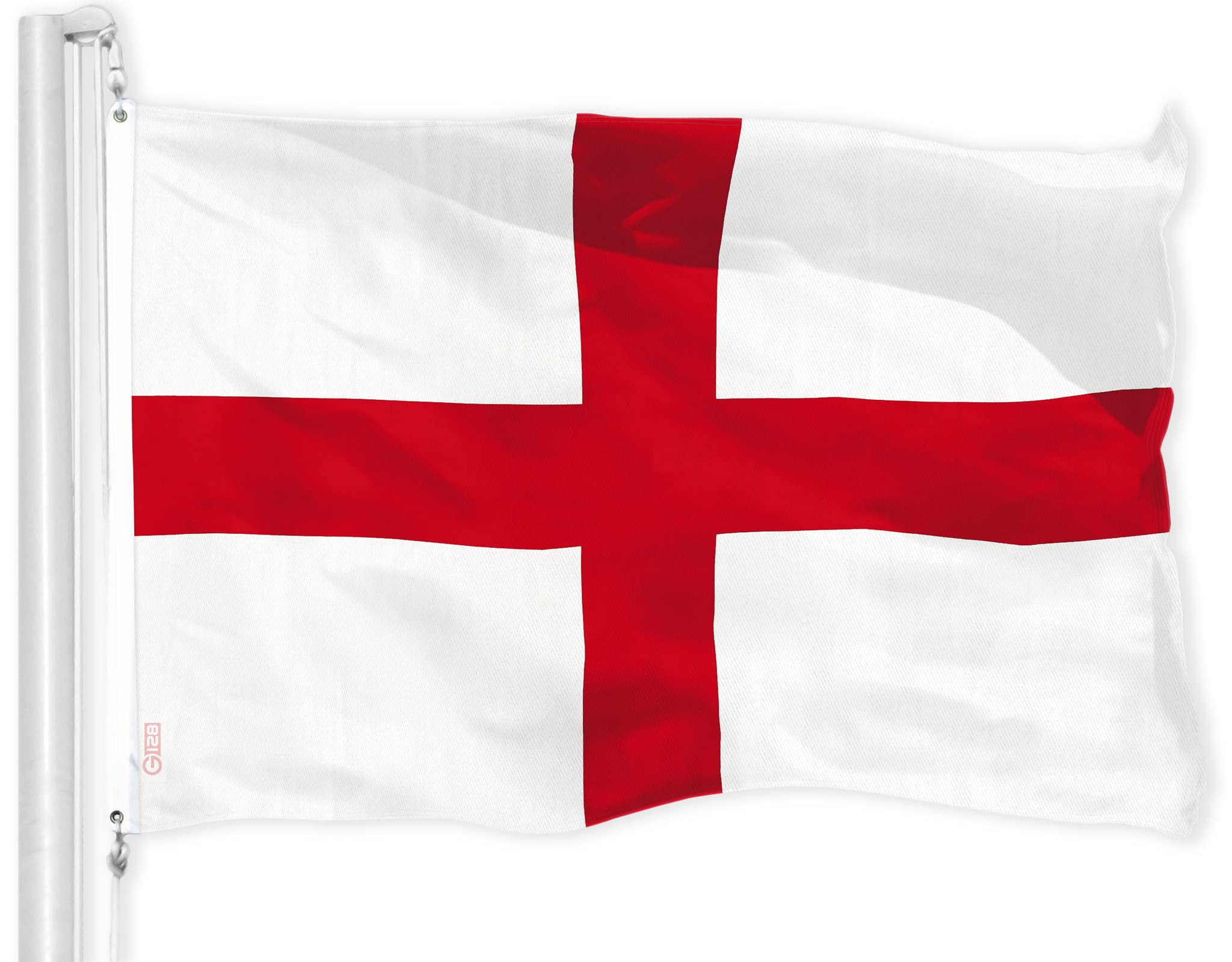 G128 England English Flag 3x5 ft Printed Brass Grommets 150D Quality Polyester Flag Indoor/Outdoor - Much Thicker More Durable Than 100D 75D Polyester โ image 1
