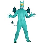Adult Disney Hercules Panic Costume with Jumpsuit Hood Gloves Mask Wings and Shoe Covers for Halloween