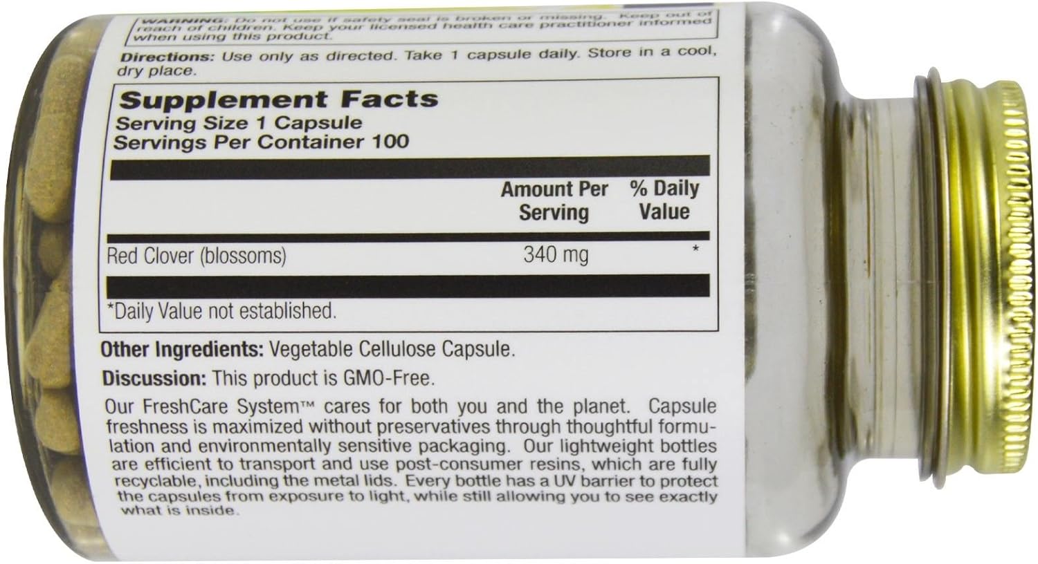 Nature's Life Red Clover Blossoms Mineral Supplements | 100 Count: Health & Personal Care