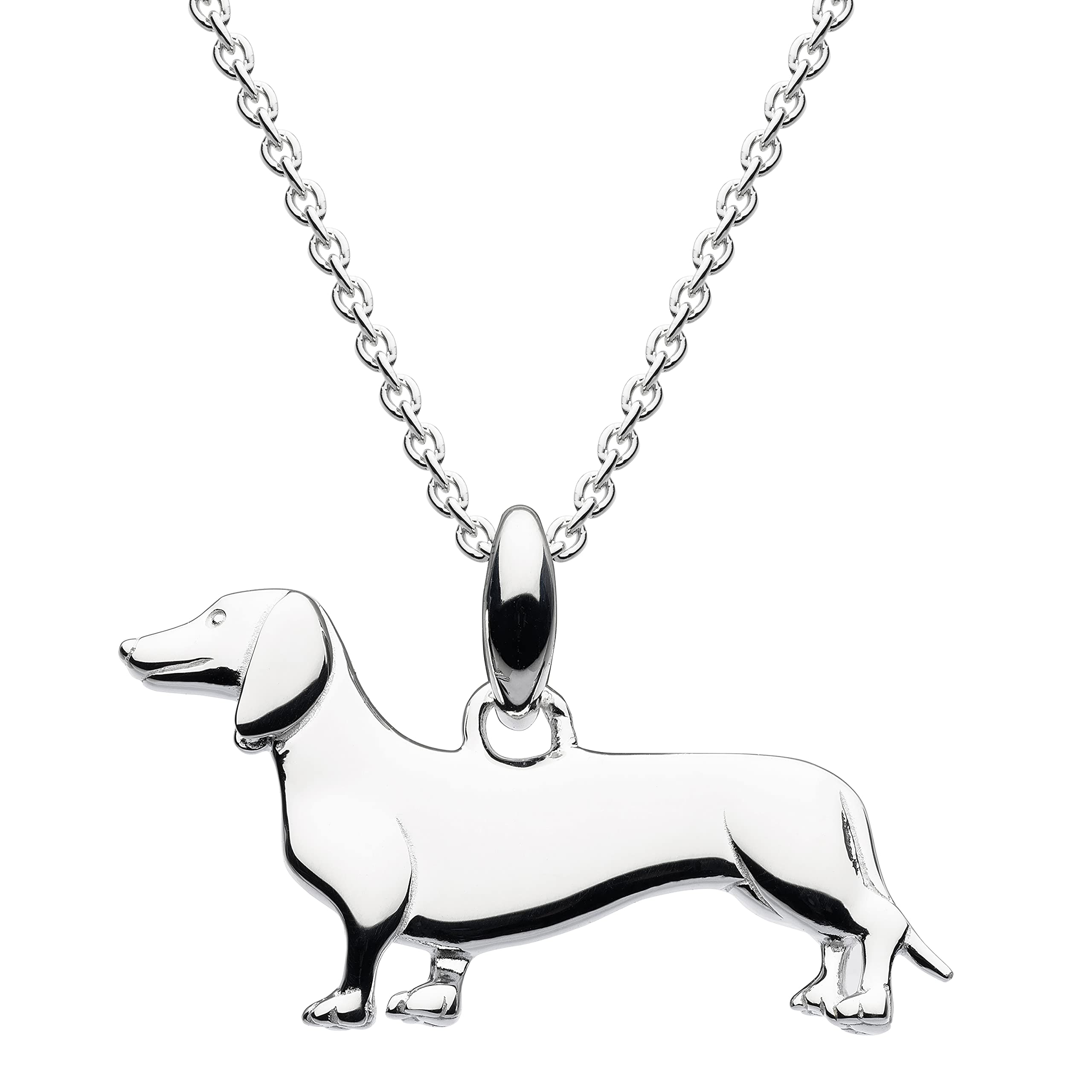 JennyWrenJewels Sausage Dog Dachshund Necklace | Solid UK Sterling Silver | Dog jewellery for children, girls, women & teens (18)
