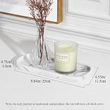 Luxspire White Marble Resin Vanity Tray Oval Storage Organizer 9.84in view 2