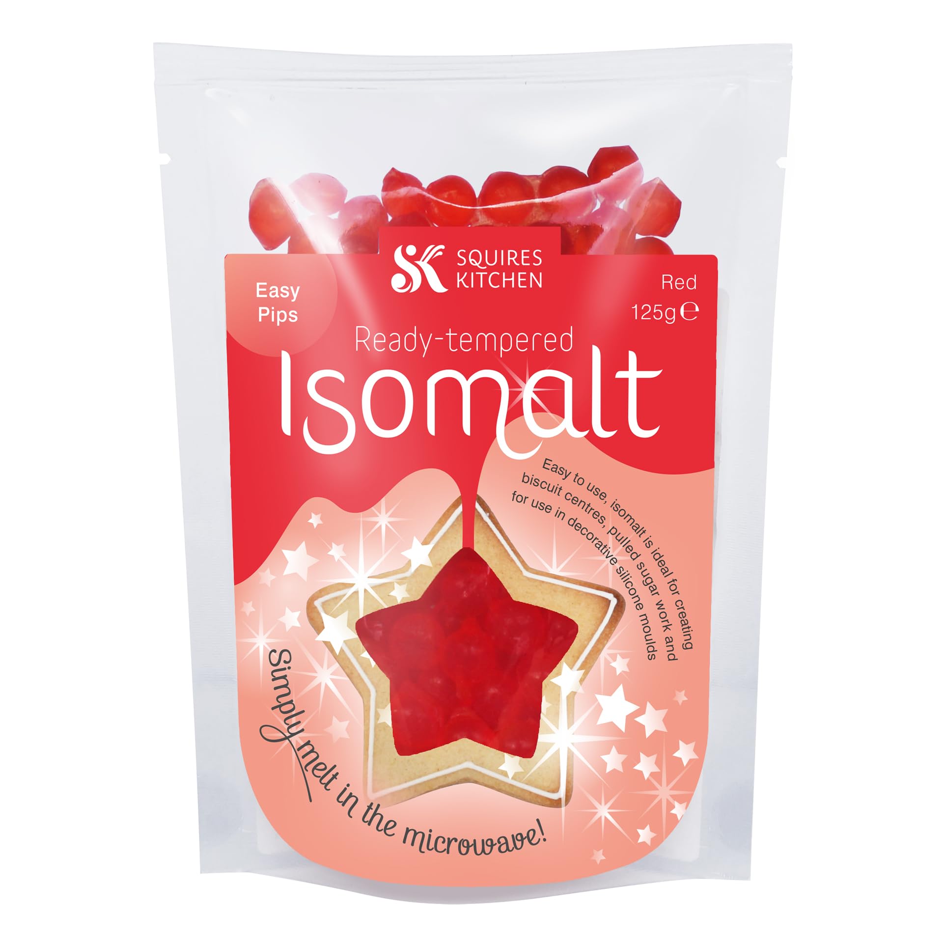 Squires Kitchen Red Tempered Isomalt - 125g