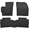 Megiteller Car Floor Mats Custom Fit for Toyota Prius 2015 2014 2013 2012 2011 2010 Odorless Washable Heavy Duty Rubber (All Weather) Floor Liners Set Black