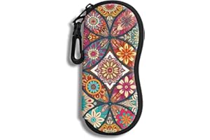 Hion Sunglasses Soft Case Ultra Light Neoprene Zipper Eyeglass Case With Belt Clip