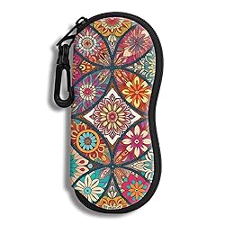 Hion Eyeglass Case Sunglasses Soft Pouch with Belt