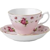 Royal Albert New Country Roses Pink Teacup &amp; Saucer Set