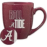Rico Industries NCAA Team Slogans and Chants 16 oz Team Color Laser Engraved Speckled Ceramic Coffee Mug