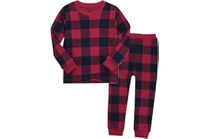 VAENAIT BABY Kids Adult Couple Family Matching Christmas Pjs Xmas Holiday Buffalo Plaid Sibling Pajama Set