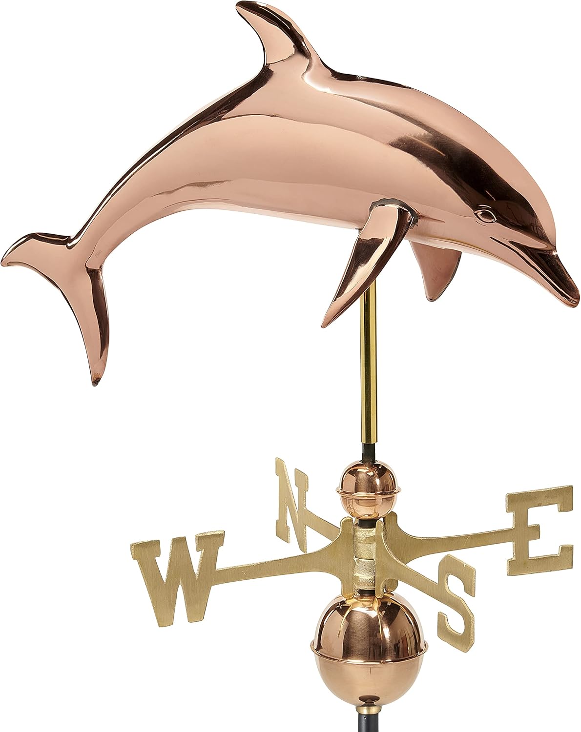 Weathervanes - Good Directions 9507P Dolphin Pure Copper Weathervane