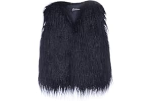 MisShow Little Girls' Faux Fur Wool Vest Coat Jacket Outerwear for 1-10 Years Old