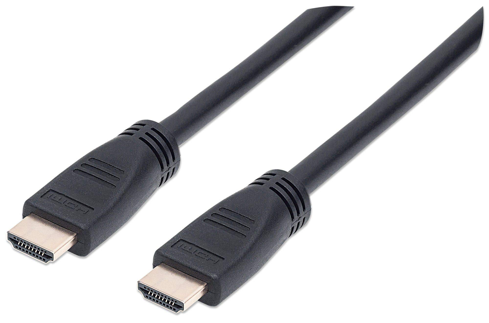 Manhattan HDMI In-Wall CL3 Cable with Ethernet, 4K@60Hz (Premium High Speed), 8m, Male to Male, Black, Ultra HD 4k x 2k, In-Wall rated, Fully Shielded, Gold Plated Contacts, Lifetime Warranty, Polybag — image 1