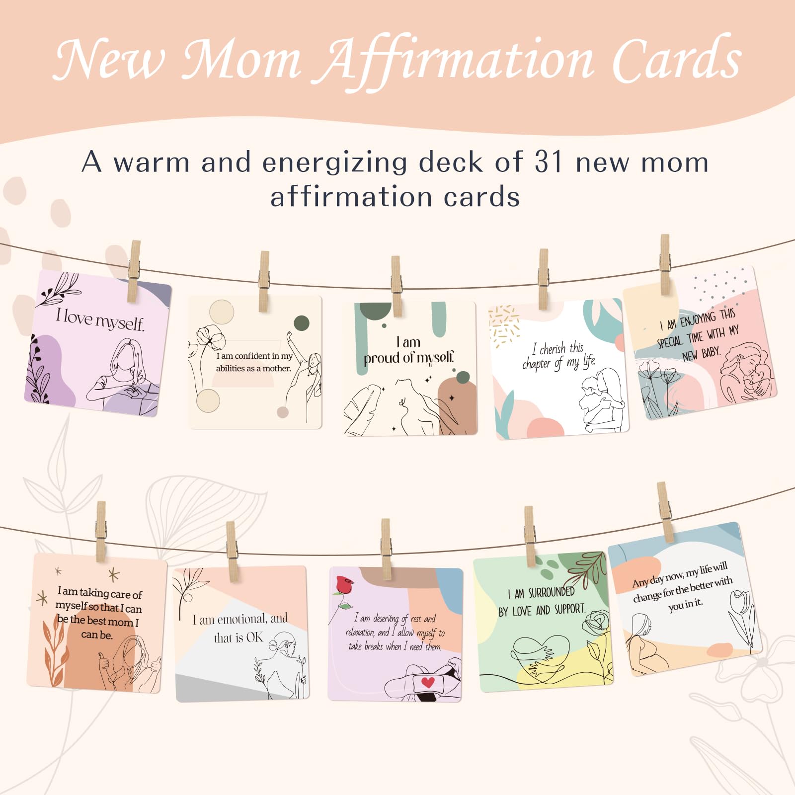 New Mom Gifts for Women, 9pcs Pregnancy Gifts for Expecting Mom, Cute Baby Gifts New Parents Gifts for Couples w/Mom and Dad Mugs for Gender Reveal Baby Shower First Time Mom to be Gifts(Khaki)