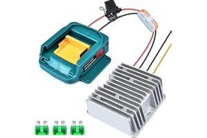 QSDXNYDC 18V to 12V Step-Down Converter for Makita 18V LXT for Power Battery Adapter Wheel, DC 12V 15A 180W Buck Converter Regulator with 30A Fuse & Wire Terminal for Golf Cart RC Car Truck Light & DIY